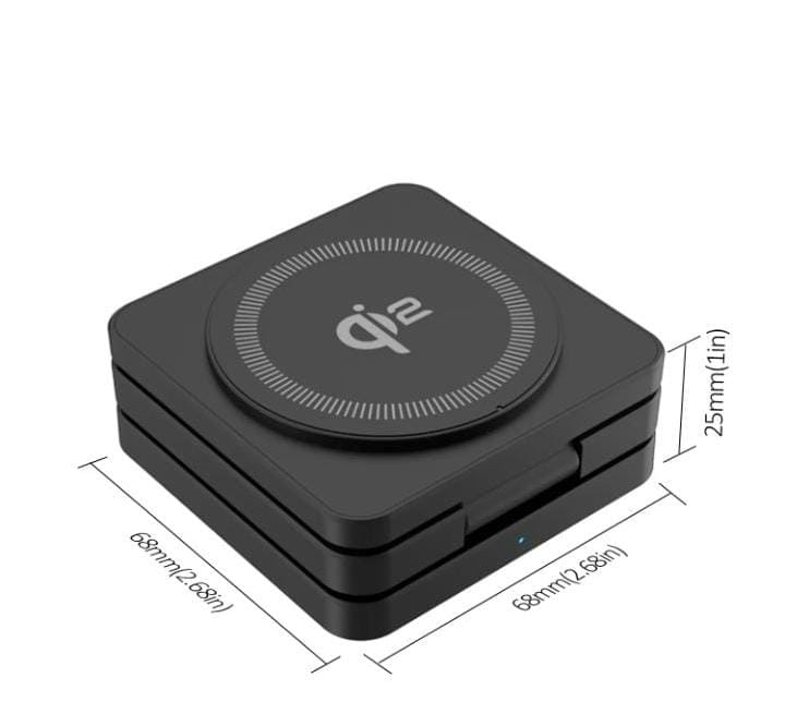 Chargeur Sans Fil Pliable 3-en-1 Qi2 – Ultra Compact, Charge Rapide 15W, Design Élégant & Portable