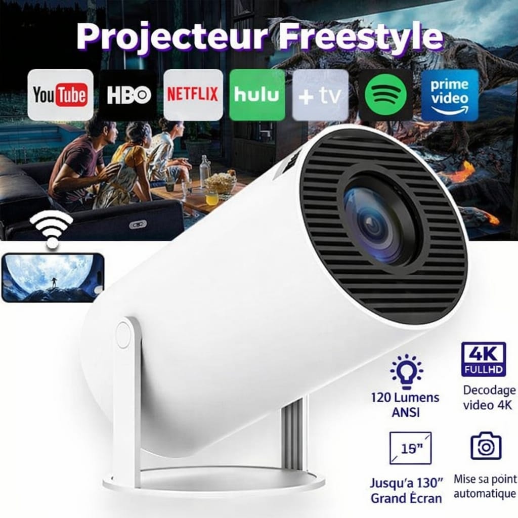 Mini Projecteur Cinéma 4K Portable